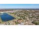 Aerial view of home near a lake and the city skyline at 1234 29Th N St, St Petersburg, FL 33713