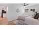 Bright bedroom with wood floors and ceiling fan at 1234 29Th N St, St Petersburg, FL 33713