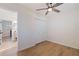 Bedroom with wood floors, ceiling fan, and closet at 1234 29Th N St, St Petersburg, FL 33713