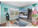 bedroom with bunk beds and ocean-themed decor at 13477 Irwin Dr, Port Charlotte, FL 33953