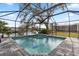 Enclosed heated pool with tranquil water views at 13477 Irwin Dr, Port Charlotte, FL 33953