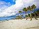 Palm trees and sandy beach under a cloudy sky at 1771 Wood Brook St, Tarpon Springs, FL 34689