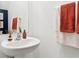 Clean bathroom with white subway tile and a white shower curtain at 21428 Darter Rd, Land O Lakes, FL 34638