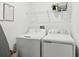 Laundry room with washer, dryer, and shelving at 21428 Darter Rd, Land O Lakes, FL 34638