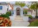 Elegant entryway with a double door and columns at 301 Midway Is, Clearwater Beach, FL 33767