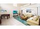 Living area with ample seating and a large-screen TV at 301 Midway Is, Clearwater Beach, FL 33767