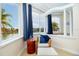 Cozy sitting area with water views and comfortable seating at 301 Midway Is, Clearwater Beach, FL 33767