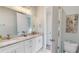 Modern bathroom with double vanity, granite countertop and a spacious layout at 3515 55Th Ave N, St Petersburg, FL 33714