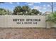 Seven Springs Golf & Country Club entrance sign at 3624 Muirfield Ct, New Port Richey, FL 34655