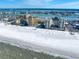 Wide aerial view of the beach and building at 470 Mandalay Ave # 305, Clearwater Beach, FL 33767
