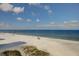 Stunning aerial view of a pristine beach and pier at 470 Mandalay Ave # 305, Clearwater Beach, FL 33767