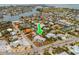 Aerial view showing home's location in a waterfront community at 601 Ambassador Ln, Holmes Beach, FL 34217