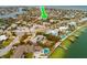 Aerial view showing home's location in a waterfront community at 601 Ambassador Ln, Holmes Beach, FL 34217