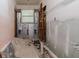 Bathroom under renovation, showing plumbing and framing at 601 Ambassador Ln, Holmes Beach, FL 34217