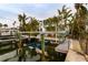 Private boat lift on the property at 601 Ambassador Ln, Holmes Beach, FL 34217
