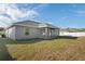 Gray house exterior with covered patio and spacious backyard at 6069 Newmark St, Spring Hill, FL 34606