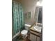 Clean bathroom with shower/tub combo and updated vanity at 8431 Edgewater Place Blvd, Tampa, FL 33615