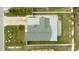 Directly above view of a home's roof and yard at 105 3Rd St, Belleair Beach, FL 33786