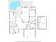 Detailed floor plan showcasing a spacious layout with pool and outdoor kitchen at 15005 Lake Emerald Blvd, Tampa, FL 33618