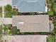 An overhead view of the house and the surrounding neighborhood at 1531 Riverdale Dr, Oldsmar, FL 34677