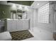 Modern bathroom with a walk-in shower and double vanity at 1531 Riverdale Dr, Oldsmar, FL 34677