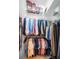 Large walk-in closet, well-organized with hanging rods and shelves at 1531 Riverdale Dr, Oldsmar, FL 34677