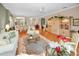 Spacious living room with hardwood floors and views of the kitchen at 1531 Riverdale Dr, Oldsmar, FL 34677