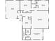 Floor plan showcasing a 2 bed, 2 bath home with garage at 1612 Fox Run Dr, Tarpon Springs, FL 34689