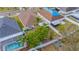 Aerial view of house backyard and pool at 1706 Kirtley Dr, Brandon, FL 33511