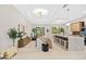 Open concept living room and kitchen with modern design at 2549 Martha Ln, Land O Lakes, FL 34639