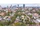 Wide aerial view showcasing the property's location within the neighborhood and surrounding cityscape at 310 8Th N Ave, St Petersburg, FL 33701