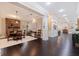 Elegant dining room with dark wood table and stone fireplace at 310 8Th N Ave, St Petersburg, FL 33701
