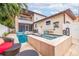 Luxury pool and spa with comfortable seating and landscaping at 310 8Th N Ave, St Petersburg, FL 33701