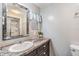 Bathroom with vanity, sink, and shower at 36905 Beth Ave, Zephyrhills, FL 33542