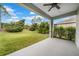 Covered patio overlooking a spacious backyard at 4318 Deep Creek Ter, Parrish, FL 34219