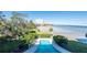 Elevated view of the community pool and waterfront at 5020 Bayshore Blvd # 403, Tampa, FL 33611