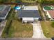 Aerial view of single story home and backyard at 6500 Dr Martin Luther King Jr N St, St Petersburg, FL 33702