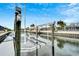 Private boat lift for convenient water access at 705 Pinckney Dr, Apollo Beach, FL 33572