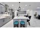 Large kitchen island with seating for four and a sleek modern design at 705 Pinckney Dr, Apollo Beach, FL 33572