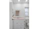 Clean bathroom with vanity, toilet, and shower at 8130 Merrimac Dr, Port Richey, FL 34668