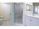 Bathroom with shower stall and vanity at 1200 Country Club Dr # 6206, Largo, FL 33771