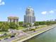 Aerial view of high-rise building and waterfront area at 2109 Bayshore Blvd # 602, Tampa, FL 33606