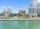 Aerial view of waterfront property showcasing upscale high-rise buildings at 2109 Bayshore Blvd # 602, Tampa, FL 33606