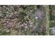 Aerial view showing property location and lot size amongst trees at 26451 Glenhaven Rd, Wesley Chapel, FL 33544