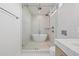 Spa-like bathroom with soaking tub, glass shower, and marble vanity at 2707 N Woodrow Ave # 3, Tampa, FL 33602