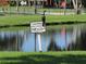 Serene pond with 'No Swimming, Diving' sign at 3001 58Th S Ave # 701, St Petersburg, FL 33712