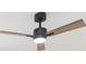 Modern ceiling fan with wood blades and integrated light at 3630 E North Bay St, Tampa, FL 33610