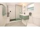 Updated bathroom with walk-in shower and tiled floors at 4056 18Th S Ave, St Petersburg, FL 33711