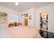 Main bedroom with sliding barn door to en suite bath at 4056 18Th S Ave, St Petersburg, FL 33711