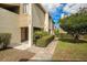 Condo exterior with walkway and landscaping at 4154 Pinelake Ln # 101, Tampa, FL 33618